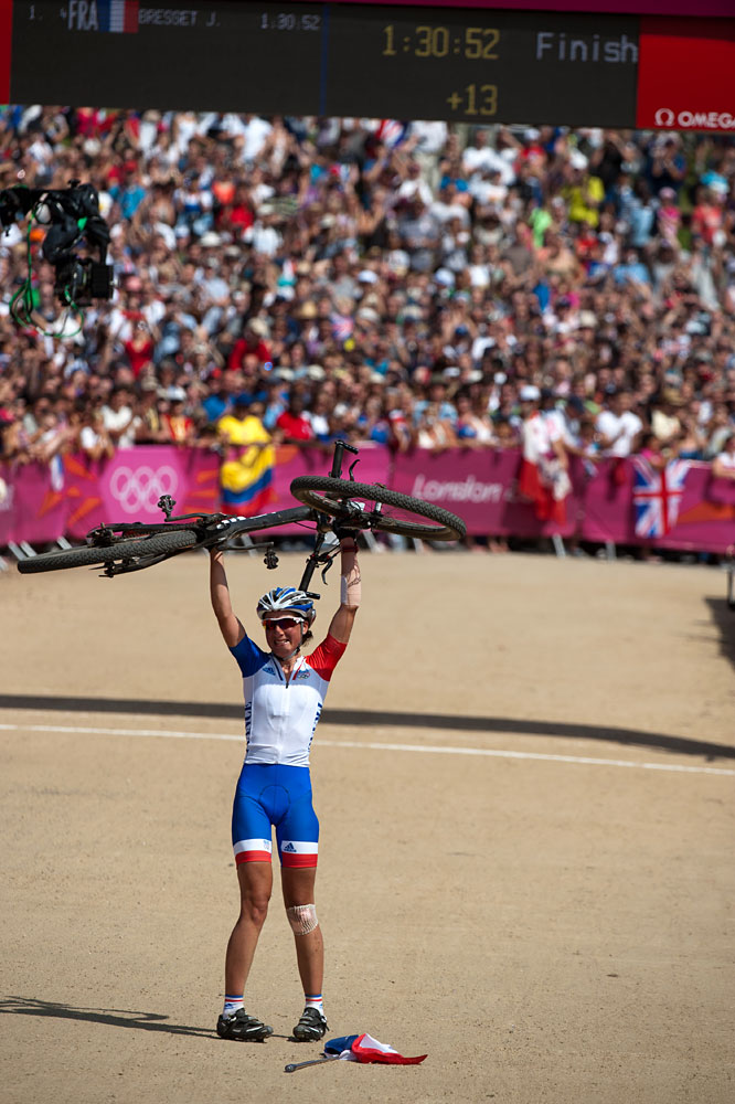 Julie Bresset wins, Women's mountain biking, London 2012 Olympic Games