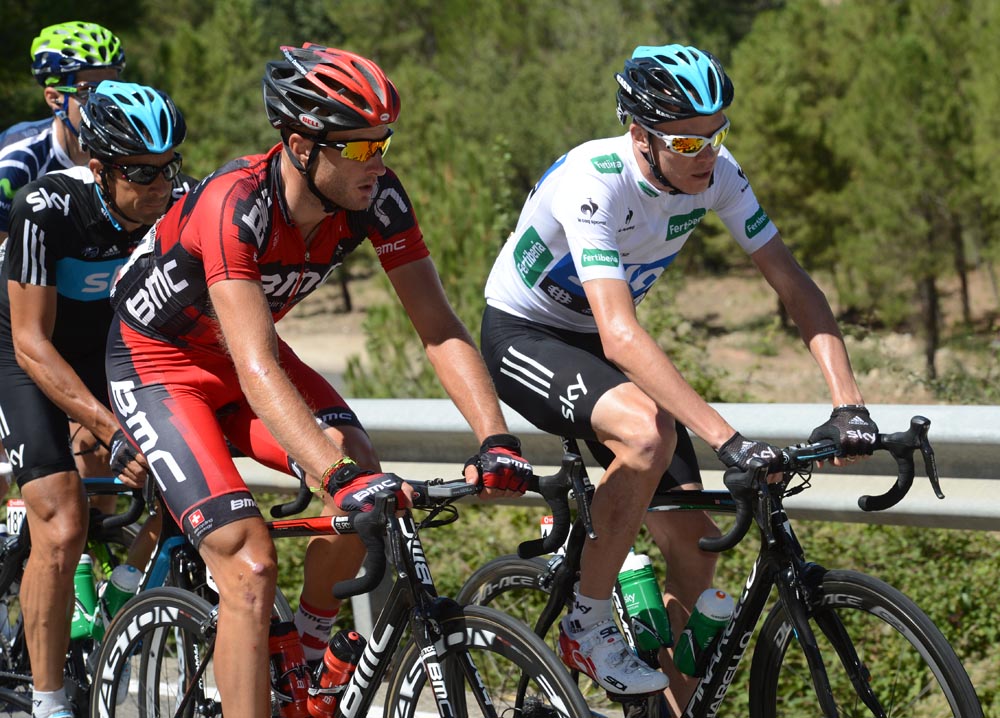 Cummings and Froome, Vuelta stage nine, 2012