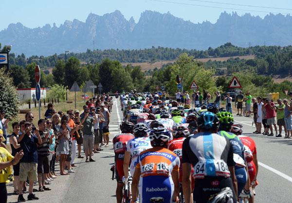 peloton, stage nine, vuelta, 2012