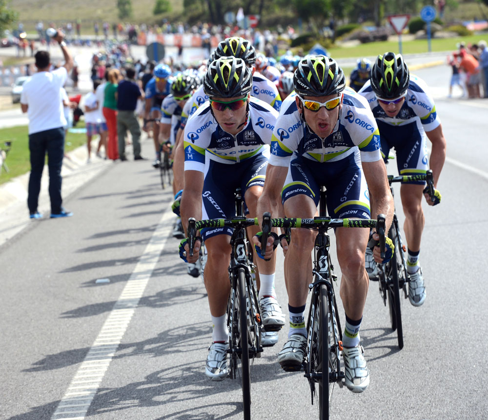 Orica-GreenEdge on the front, Vuelta a Espana 2012, stage 10