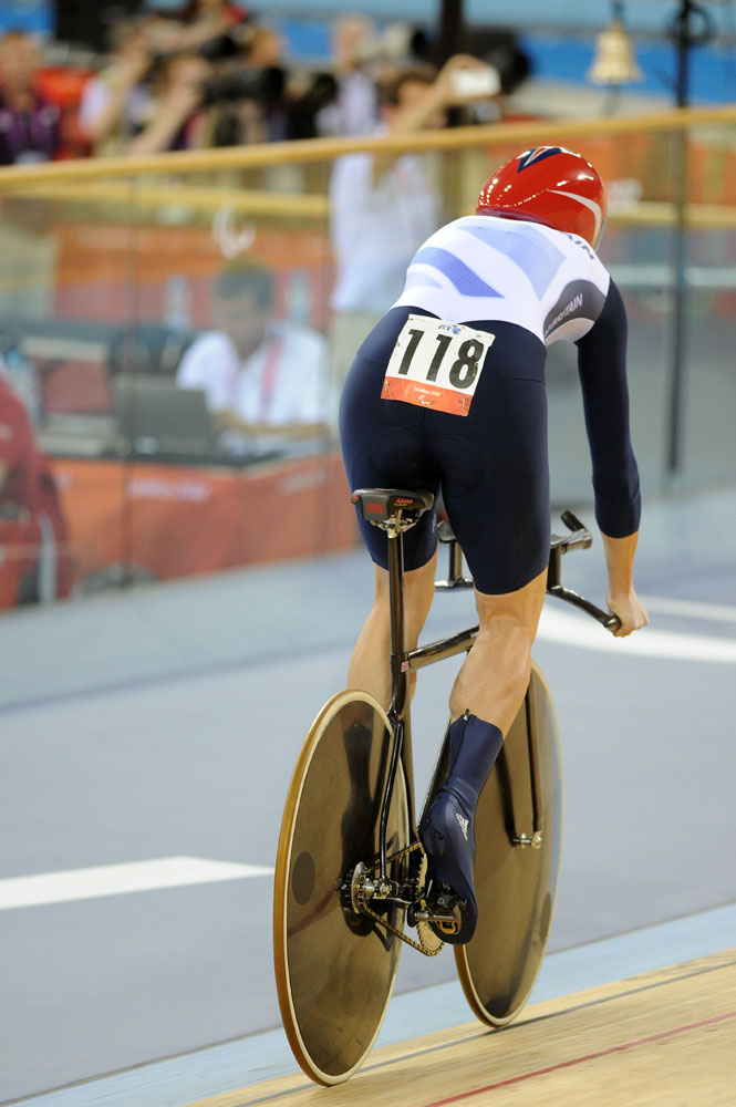 Sarah Storey starts, London 2012 Paralympic Games track day one