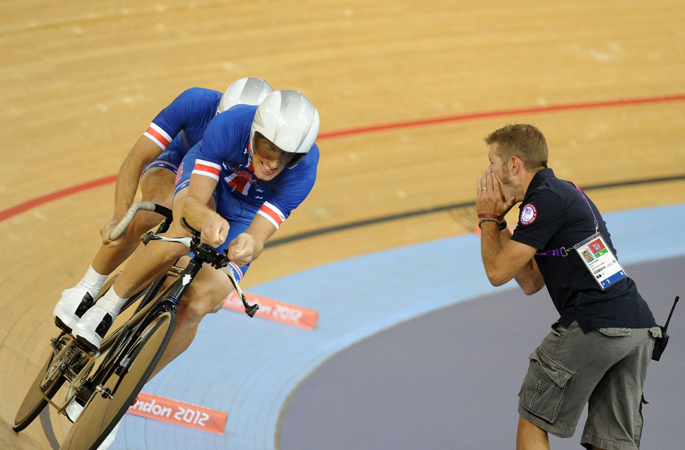 Swanson and Rachfal, London 2012 Paralympic Games track day one