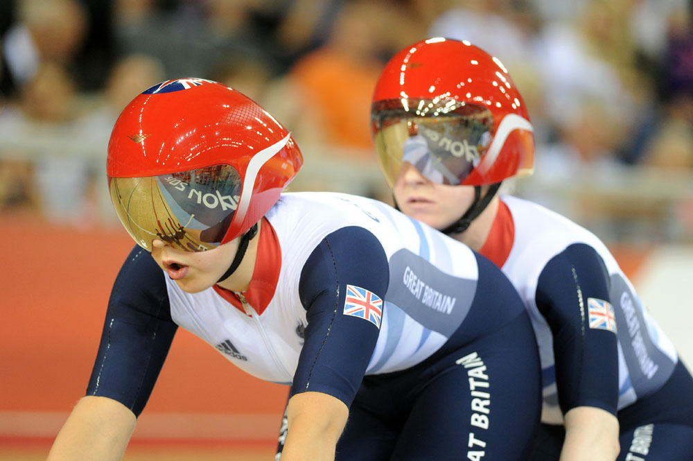Aileen McGlynn and Helen Scott, silver in TT, London 2012 Paralympic Games, track day two, morning session