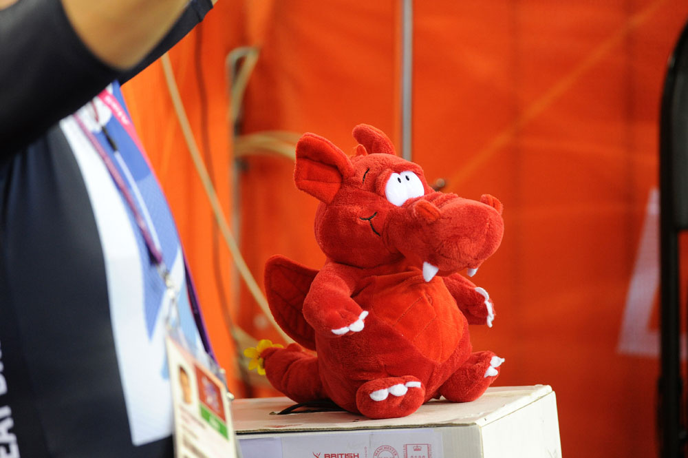 Welsh dragon, London 2012 Paralympic Games, track day two, morning session