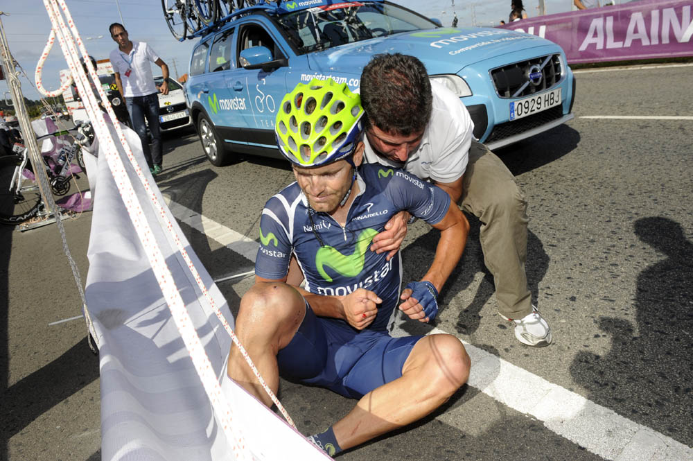 Juan Jose Rojas crash, Vuelta a Espana 2012, stage 13
