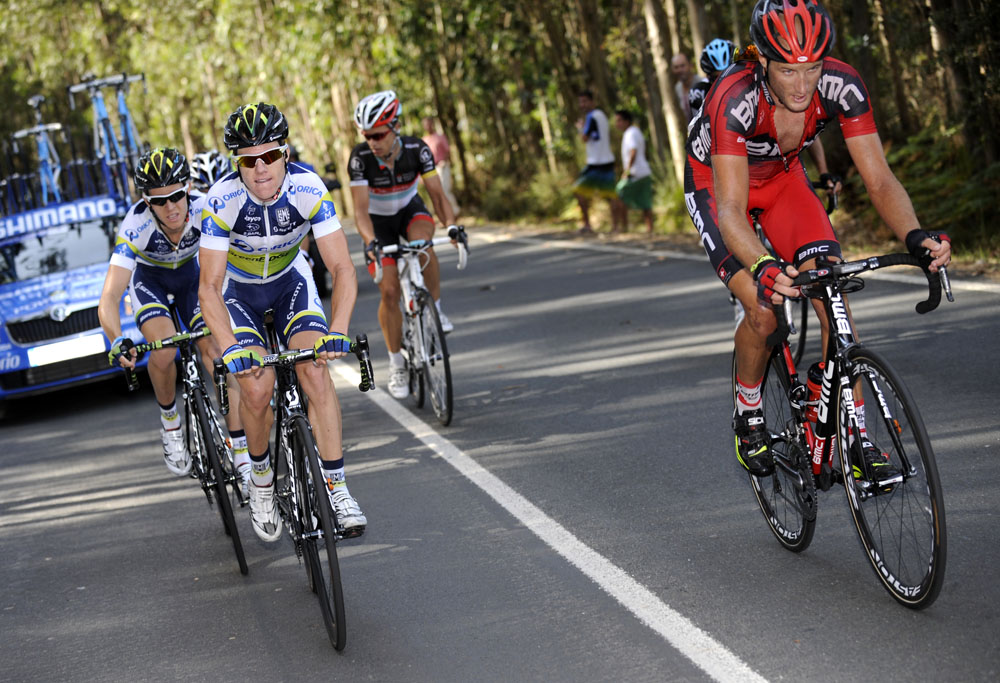 Steve Cummings and Simon Clarke in escape, Vuelta a Espana 2012, stage 13