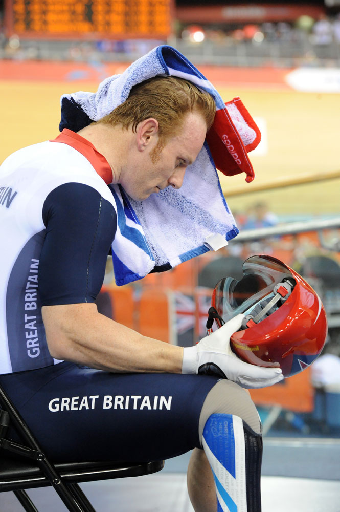 Jody Cundy awaits decision, London 2012 Paralympic Games, track day two, afternoon