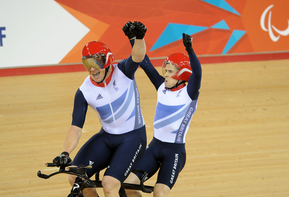 Barney Storey and Neil Fachie win tandem gold, London 2012 Paralympic Games, track cycling day three, morning