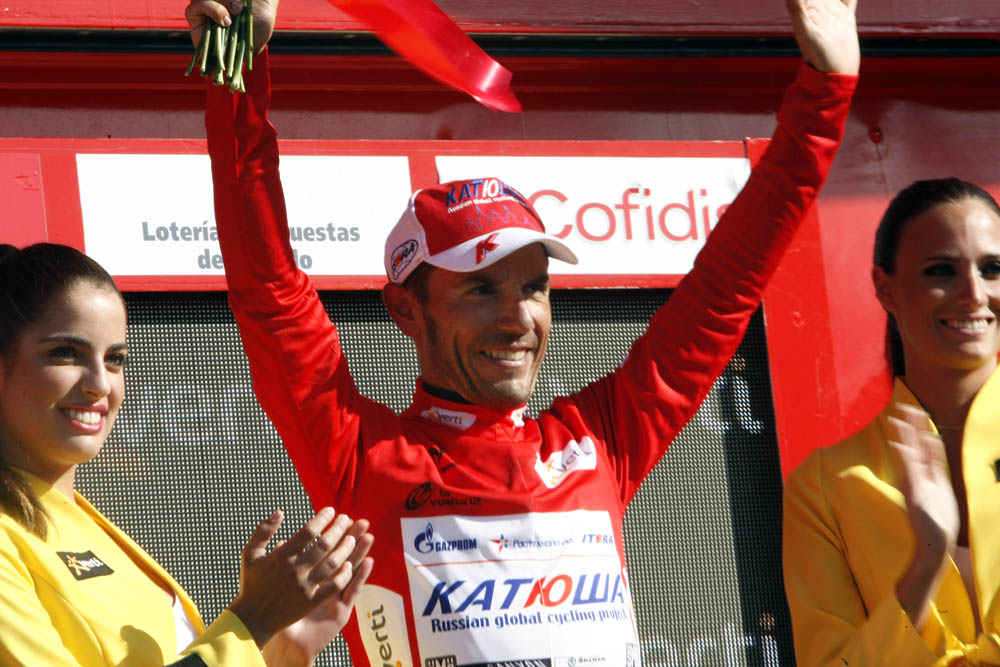 Joaquin Rodriguez on podium, Vuelta a Espana 2012, stage 16
