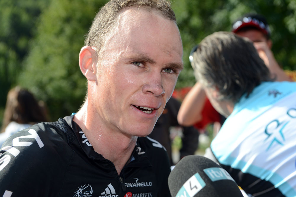 Chris Froome at finish, Vuelta a Espana 2012, stage 17