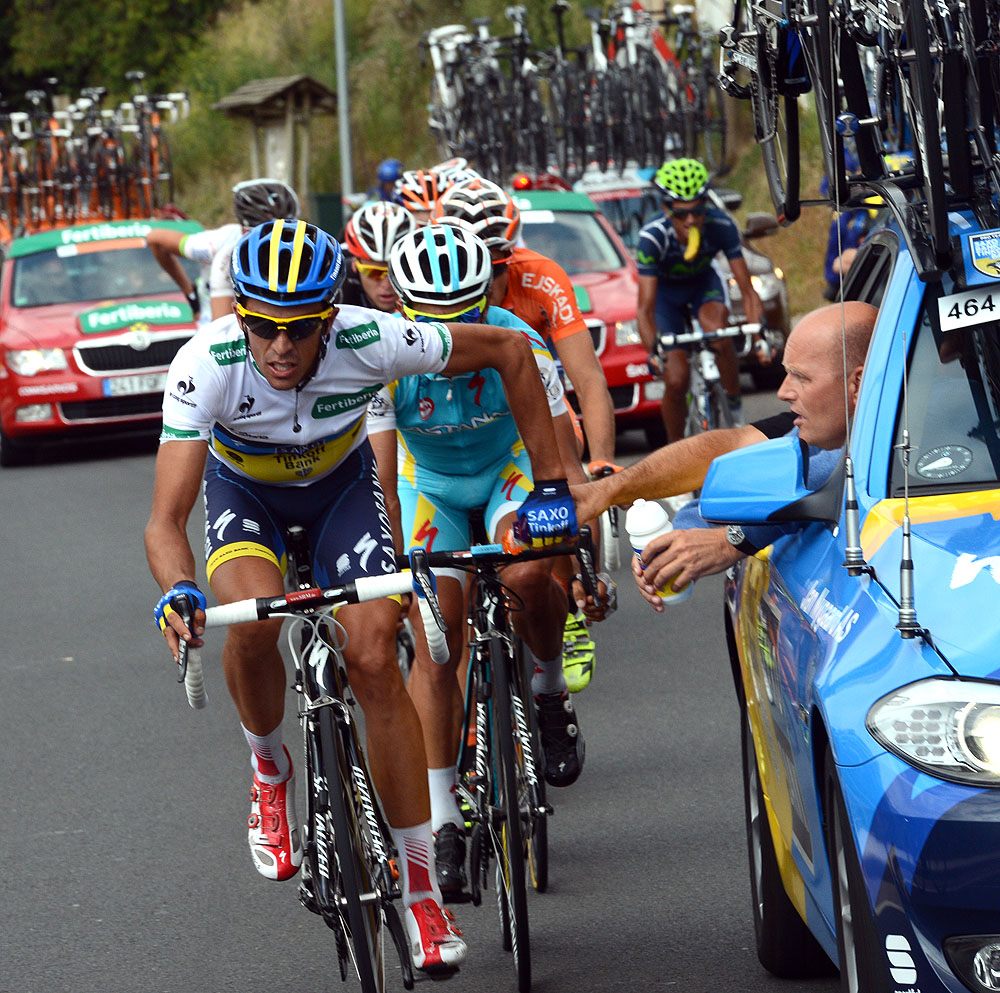 Bjarne Riis and Alberto Contador, Vuelta a Espana 2012, stage 17