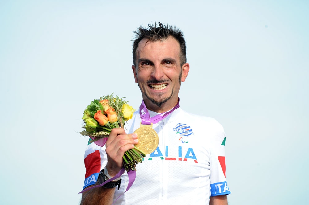 Bargna podium, London 2012 Paralympics Games, road cycling day two