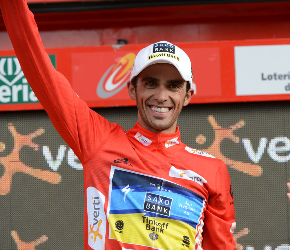 Alberto Contador leads, Vuelta a Espana 2012, stage 19