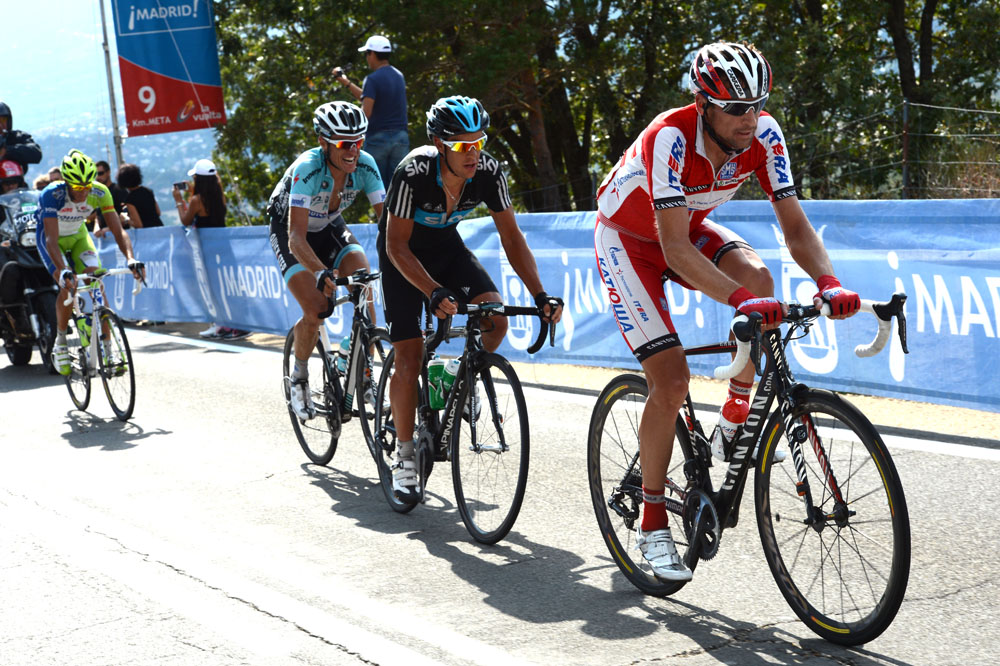 Denis Menchov in escape, Vuelta a Espana 2012, stage 20