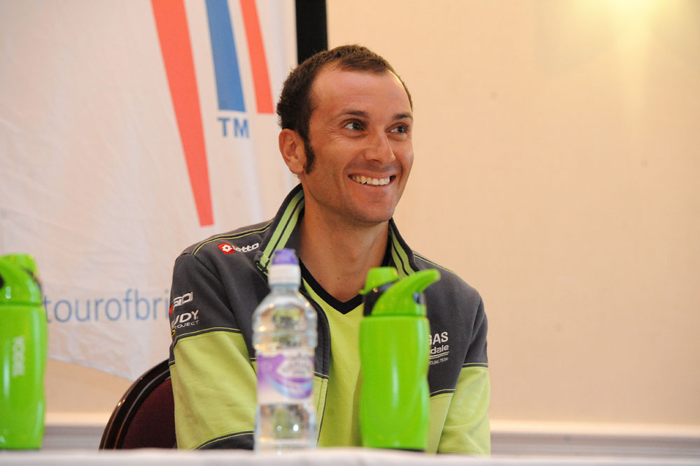 Ivan Basso press conference, Tour of Britain 2012