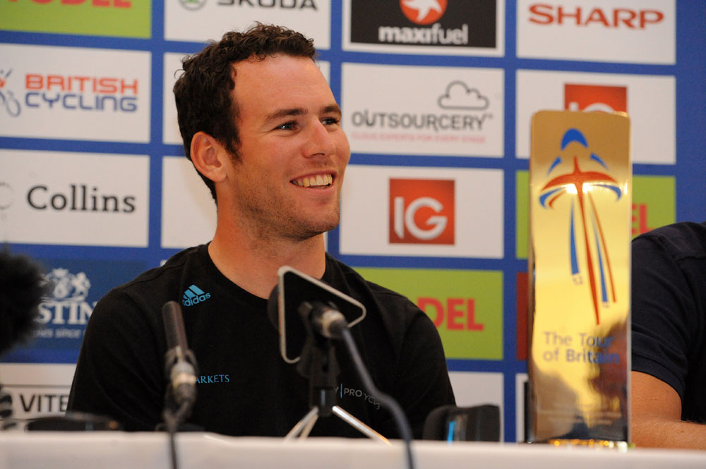 Mark Cavendish press conference, Tour of Britain 2012