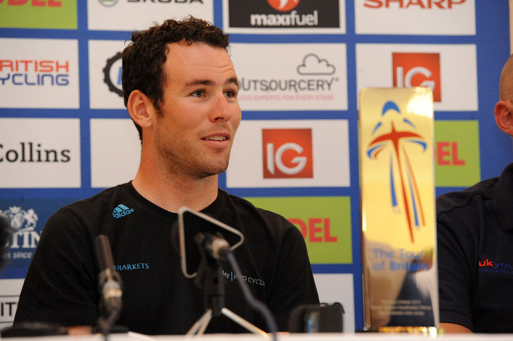 Mark Cavendish press conference, Tour of Britain 2012