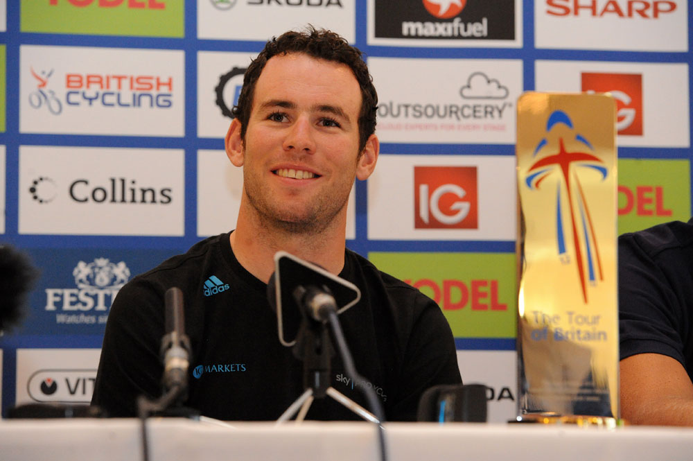 Mark Cavendish press conference, Tour of Britain 2012