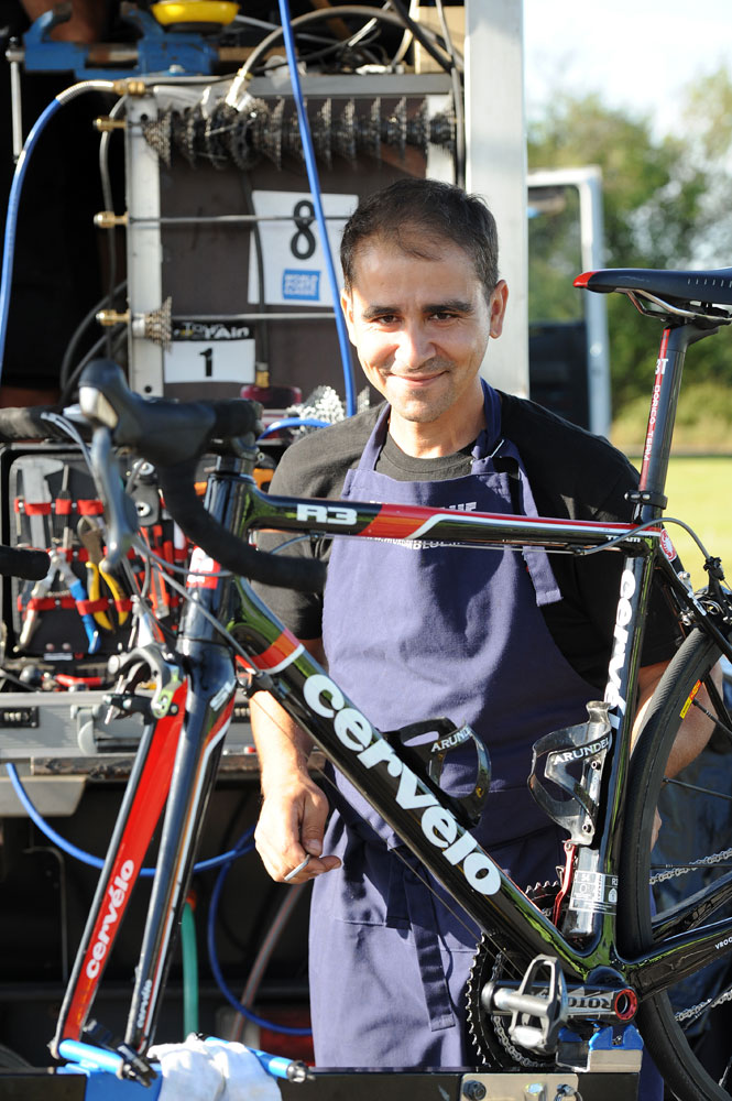 Garmin mechanic, Tour of Britain 2012