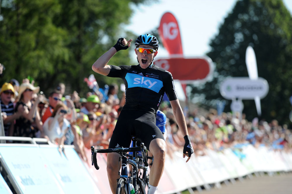 Luke Rowe wins, Tour of Britain 2012, stage one