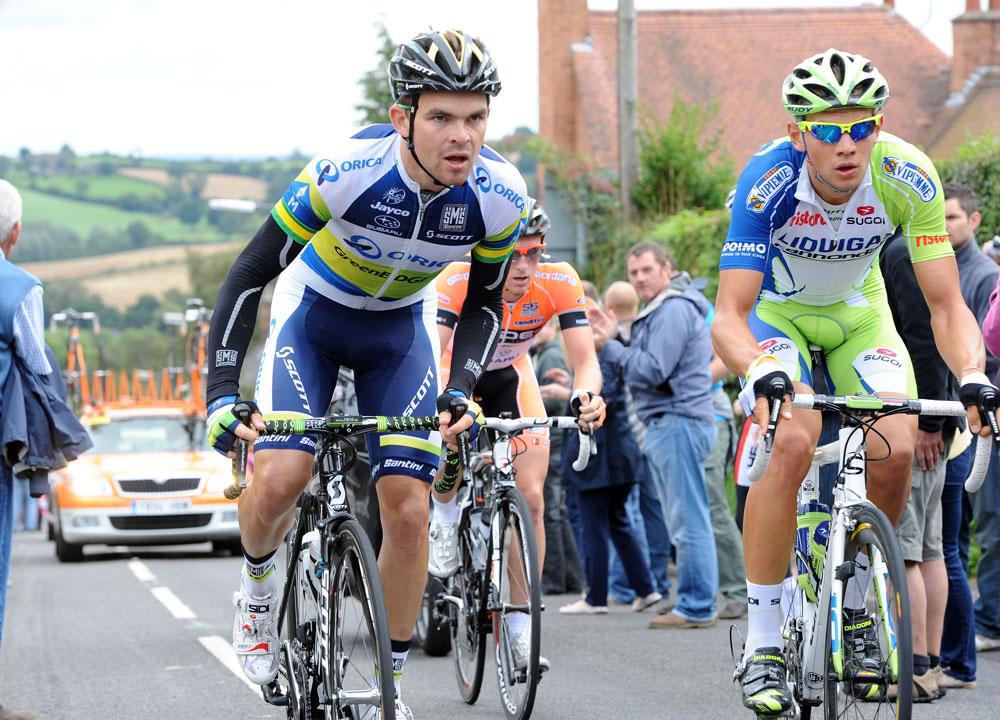 Jack Bobridge in break, Tour of Britain 2012, stage two