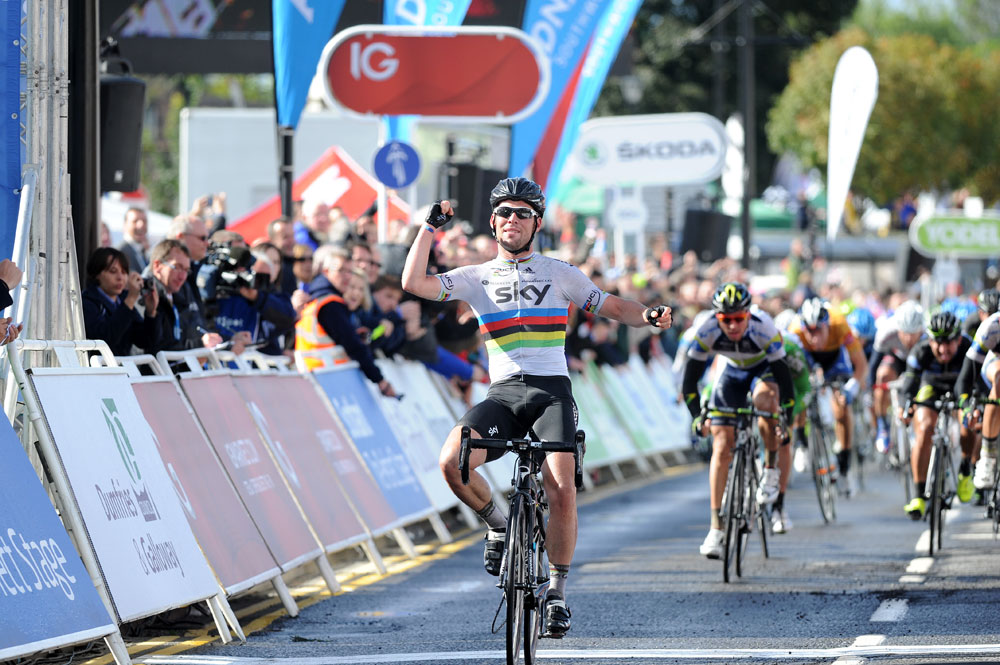 Mark Cavendish wins, Tour of Britain 2012, stage three