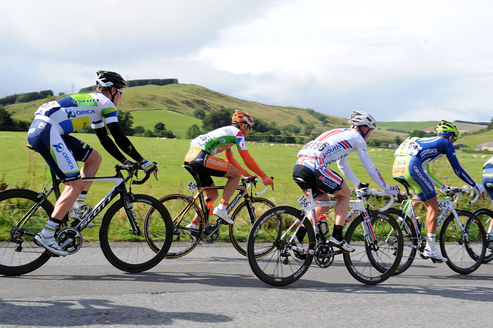 Heading to the hills, Tour of Britain 2012, stage three