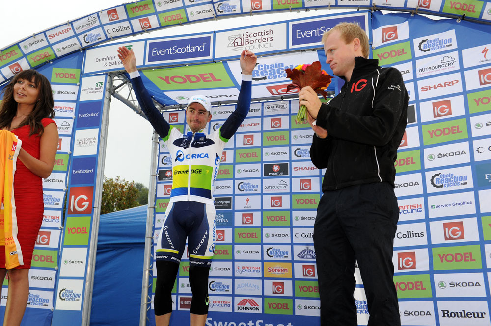 Leigh Howard in the lead, Tour of Britain 2012, stage three