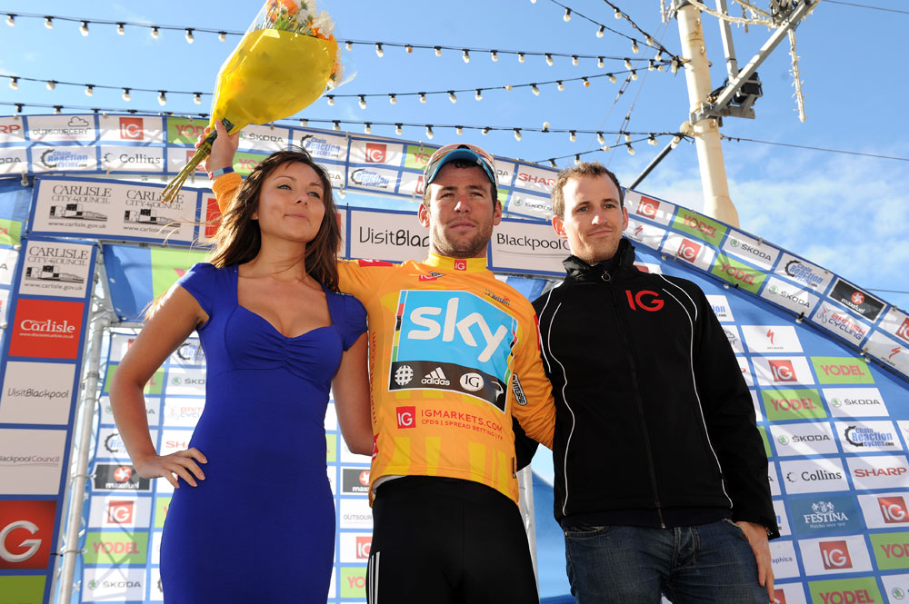 Mark Cavendish in lead, Tour of Britain 2012, stage four