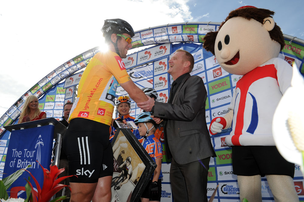 Mark Cavendish presentation, Tour of Britain 2012, stage five