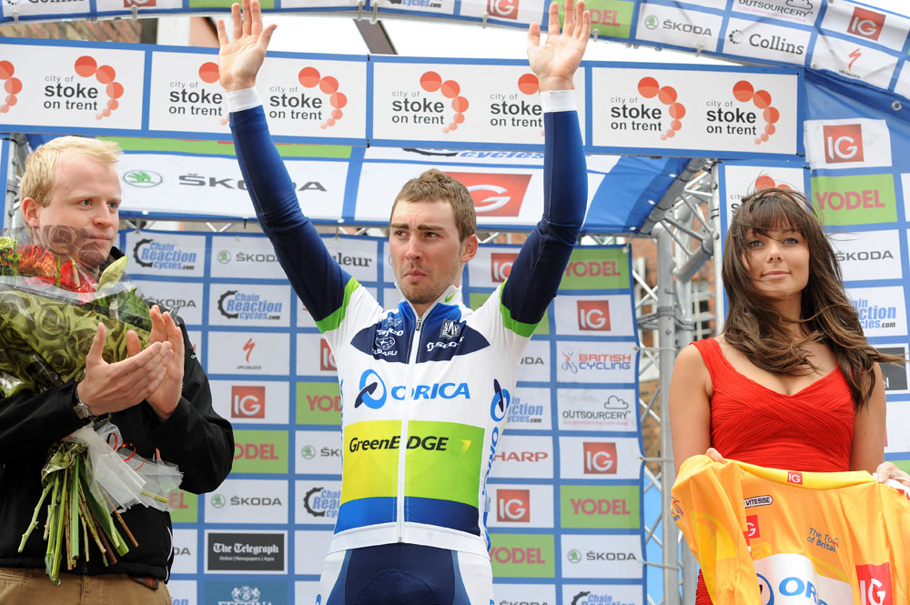 Leigh Howard back in the lead, Tour of Britain 2012, stage five