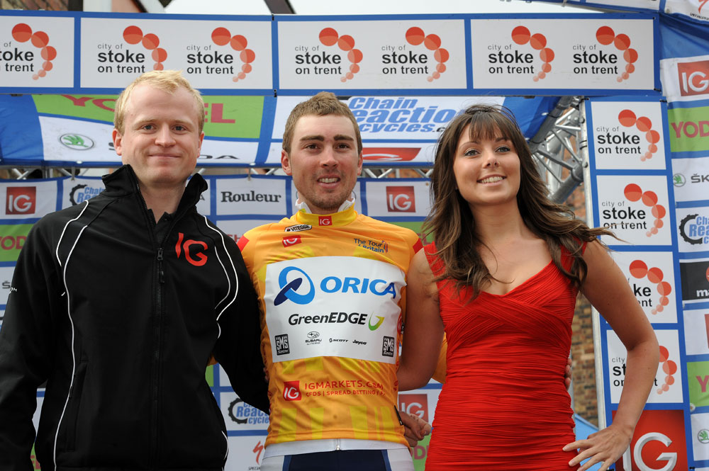 Leigh Howard back in the lead, Tour of Britain 2012, stage five
