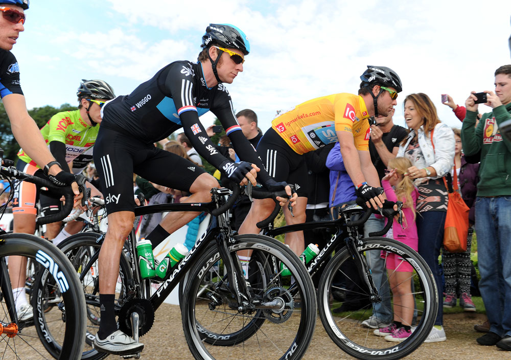 Bradley Wiggins and Mark Cavendish, Tour of Britain 2012, stage five Bradley Wiggins and Mark Cavendish, Tour of Britain 2012, stage five