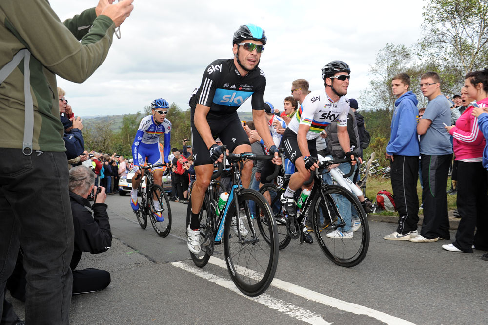 Jeremy Hunt and Mark Cavendish, Tour of Britain 2012, stage six