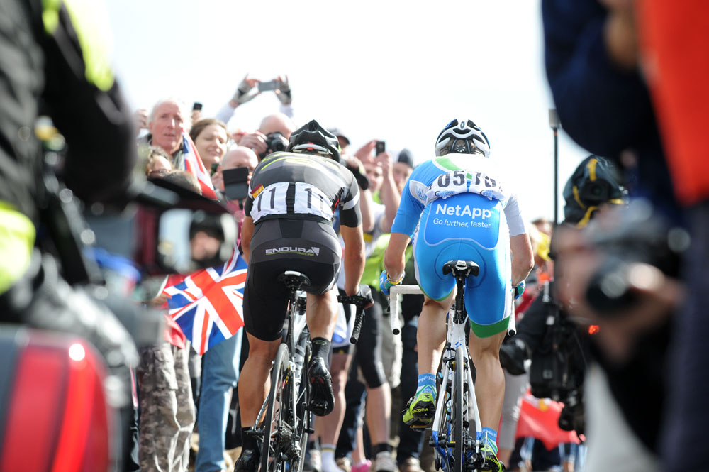Jonathan Tiernan-Locke and Leopold Koenig, Tour of Britain 2012, stage six Jonathan Tiernan-Locke and Leopold Koenig, Tour of Britain 2012, stage six