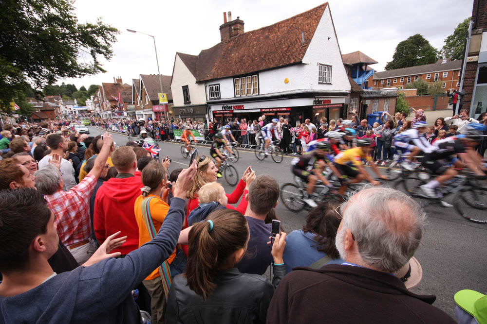 Reigate crowds, Tour of Britain 2012, stage eight Reigate crowds, Tour of Britain 2012, stage eight