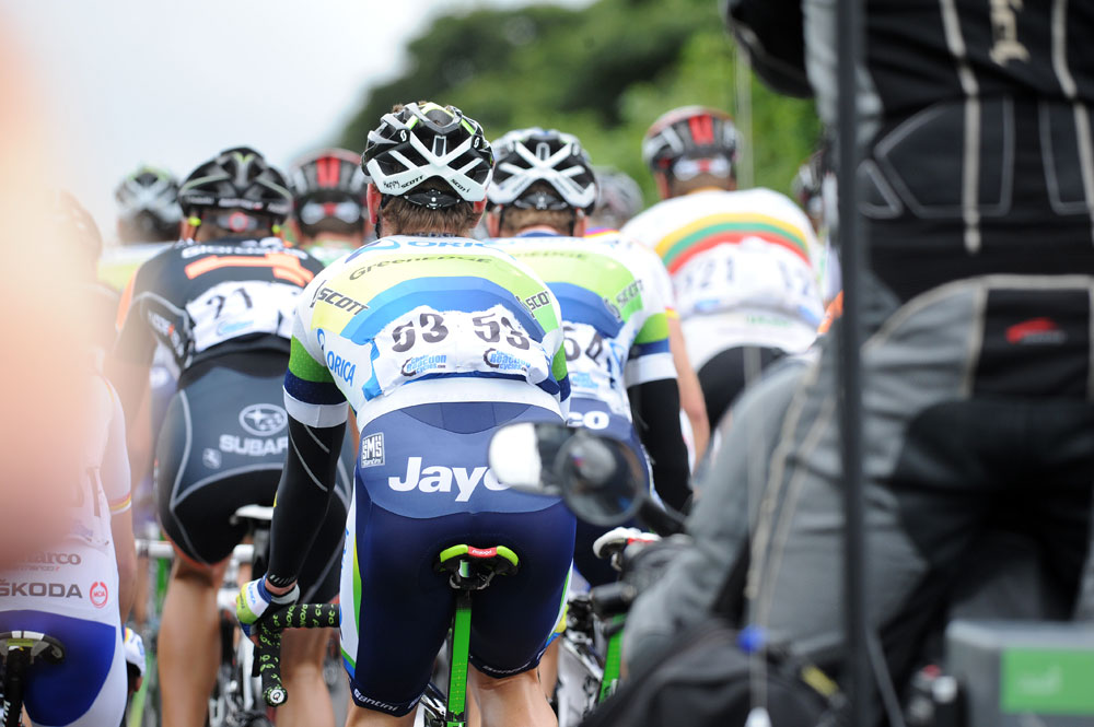 Back of peloton, Tour of Britain 2012, stage eight