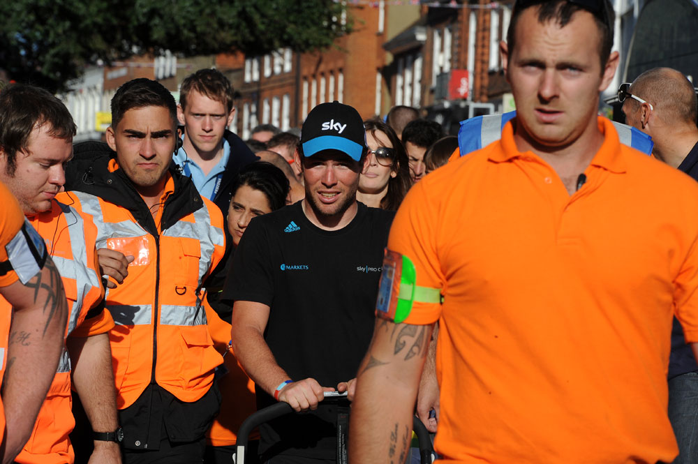Mark Cavendish and family, Tour of Britain 2012, stage eight