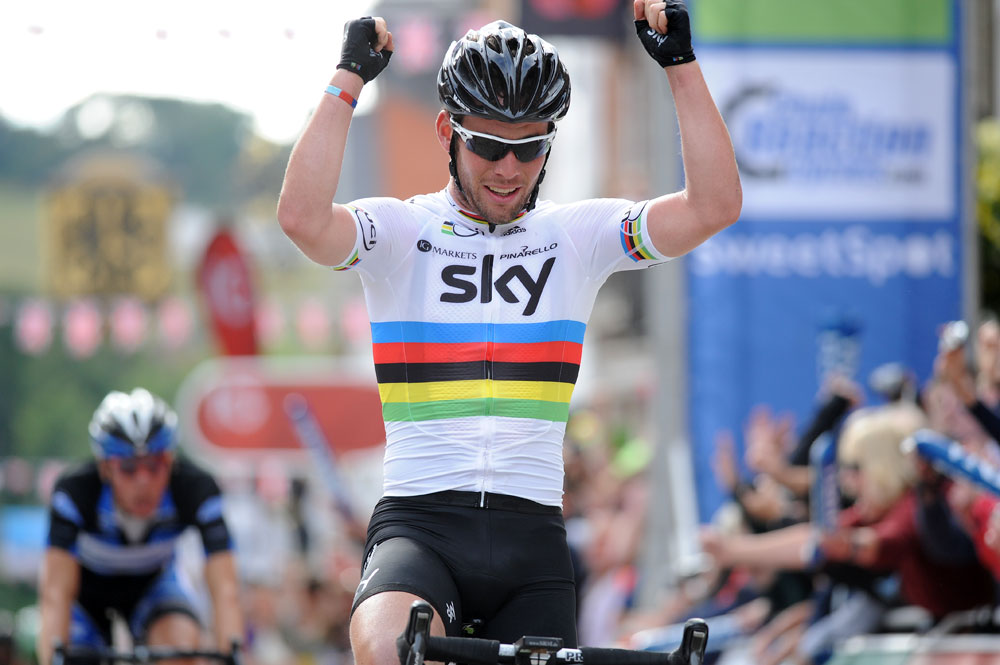 Mark Cavendish wins final stage, Tour of Britain 2012, stage eight Mark Cavendish wins final stage, Tour of Britain 2012, stage eight