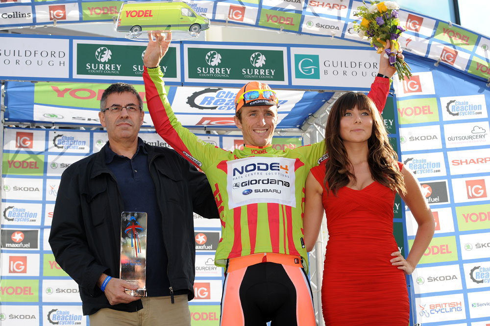 Pete Williams wins Yodel sprints jersey, Tour of Britain 2012, stage eight