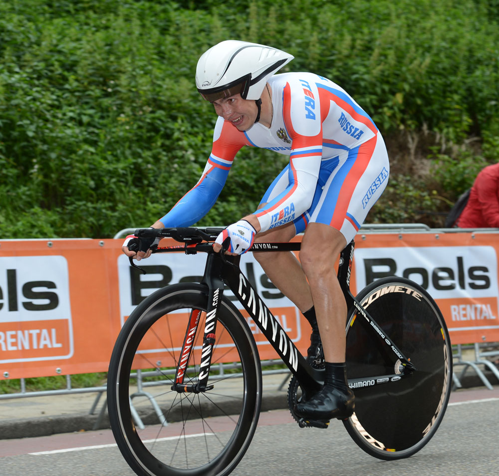 Anton Vorobyev wins, Under-23 men's time trial, World Championships 2012
