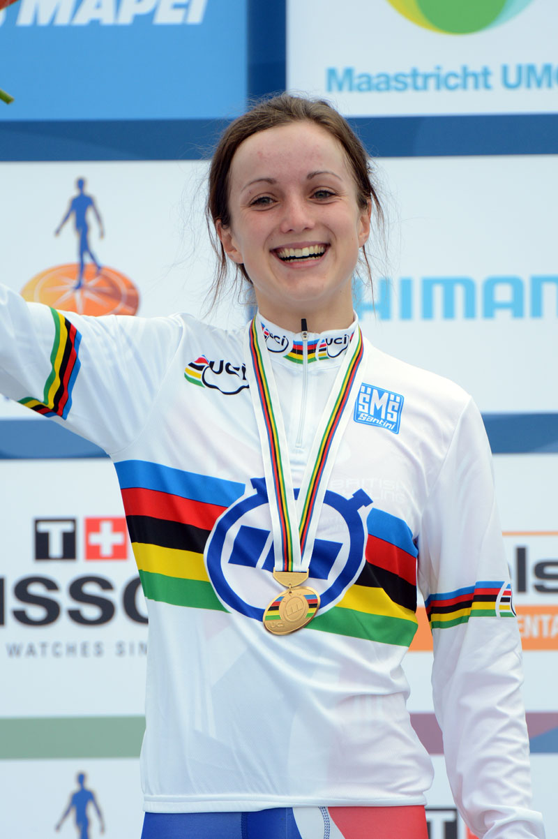 Elinor Barker wins junior women's time trial, Road World Championships 2012