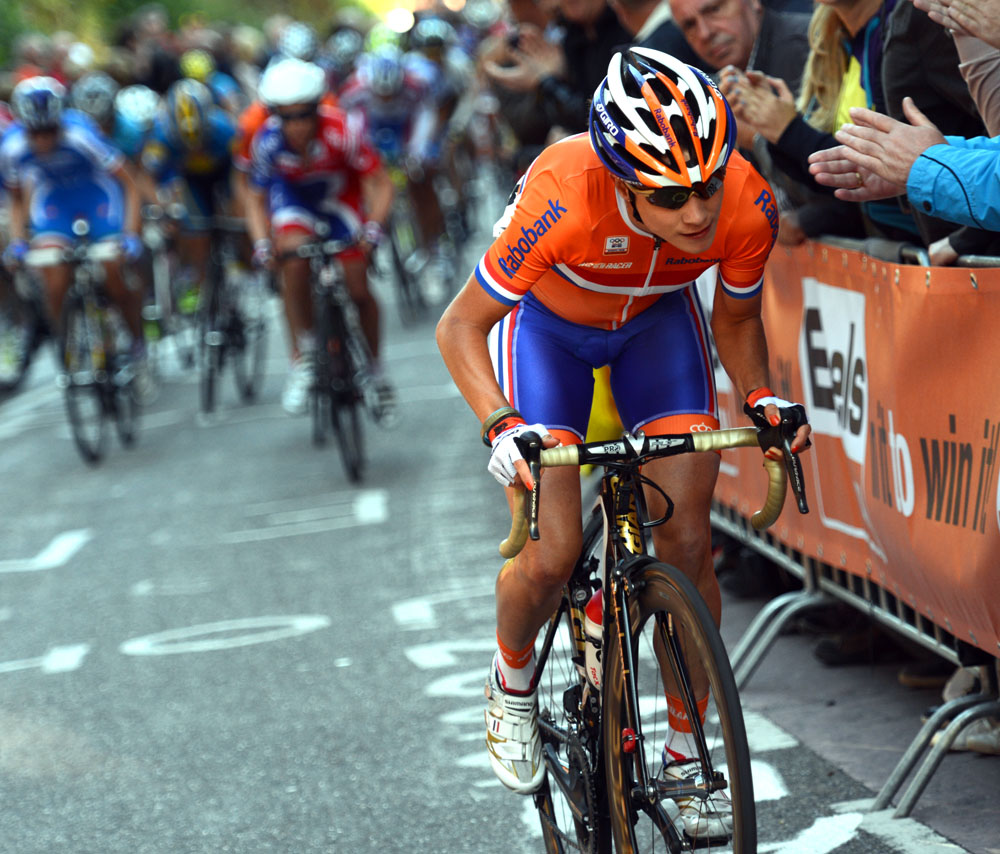 Marianne Vos attacks, Women's road race, Road World Championships 2012
