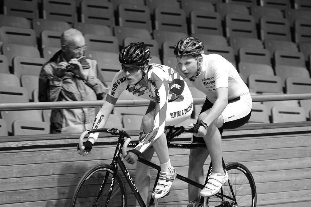 Waters and Garner accompanied by music, British national track champs 2012, day two