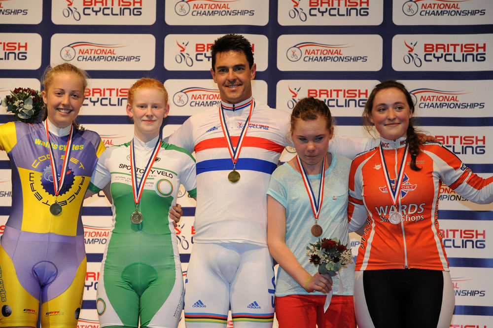 Para-cycling pursuit podium, British track national championships 2012