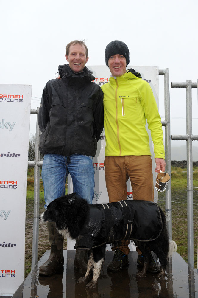 Vets podium, Three Peaks cyclo-cross 2012