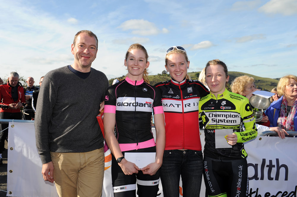 Winners podium, Monsal Hill-Climb 2012