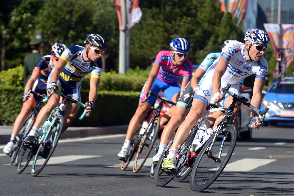 Mathieu Ladagnous in escape, Tour of Beijing 2012, stage one