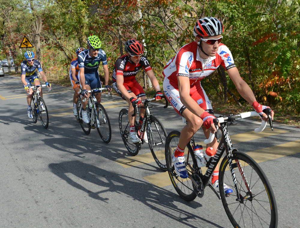 Belkov in first escape, Tour of Beijing 2012, stage two