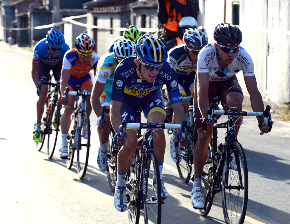 Majka group chases Martin, Tour of Beijing 2012, stage two